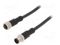 Cable: for sensors/automation; plug; PIN: 12; M12 male,M12 female AMPHENOL LTW M12A12ML12AFLSB001