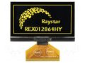 Display: OLED; graphical; 2.42"; 128x64; Dim: 60.5x37x2.15mm; 1x31 RAYSTAR OPTRONICS REX012864HYPP3N0