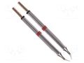 Tip; bent conical; 0.25mm; 420÷475°C; for hot tweezers; 2pcs. THERMALTRONICS M80TZ003