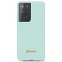 Guess GUHCS21LLSLMGLB S21 Ultra G998 blue/blue hardcase Silicone Script Metal Logo, Guess 3700740495902 3700740495902