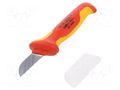 Knife; for cables; Tool length: 190mm; Blade length: 50mm KNIPEX KNP.9852