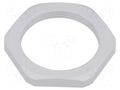 Nut; PG36; polyamide; Thk: 8mm; Spanner: 60mm; grey; Thread: PG HUMMEL HUMMEL-1262360011