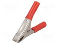Crocodile clip; 15A; Grip capac: max.19mm; Overall len: 58mm; red MUELLER ELECTRIC BU-40A-2