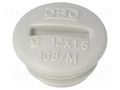 Stopper; M12; 1.5; polystyrene; light grey; 6mm OBO BETTERMANN OBO-2033003