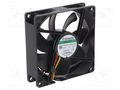 Fan: DC; axial; 24VDC; 92x92x25mm; 126.75m3/h; 45.5dBA; Vapo; 24AWG SUNON PF92252V1-G99-A