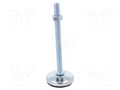 Foot; rigid,with lever; Base dia: 55mm; M12; steel; steel RST ROZTOCZE 4.431.006