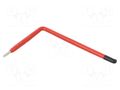 Wrench; hex key,insulated; HEX 3mm; tool steel; 1kV BAHCO SA.1999MV-3