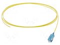 Optic fiber pigtail; SC/UPC; 1m; Optical fiber: 900um; yellow FIBRAIN FIBRAIN-PIG-010