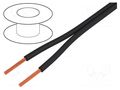 Wire; SILI-ZW; 2x0.75mm2; stranded; Cu; silicone; black; 1kV STÄUBLI SILI-ZW/0.75B