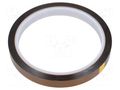 Tape: high temperature resistant; Thk: 0.07mm; 50%; amber; W: 10mm ANTISTAT ATS-051-0001