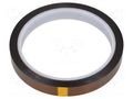 Tape: high temperature resistant; Thk: 0.07mm; 50%; amber; W: 12mm ANTISTAT ATS-051-0003