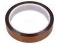 Tape: high temperature resistant; Thk: 0.07mm; 50%; amber; W: 19mm ANTISTAT ATS-051-0004