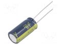 Capacitor: electrolytic; THT; 220uF; 63VDC; Ø10x20mm; Pitch: 5mm PANASONIC EEUEB1J221B