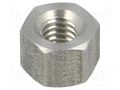 Screwed spacer sleeve; 5mm; Int.thread: M4; hexagonal DREMEC TFF-M4X5/DR146