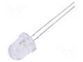 LED; white warm; 8mm; 2180÷3000mcd; 30°; Front: convex; 12VDC OPTOSUPPLY OSM5DK8131A-12V