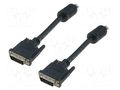 Cable; DVI-D (24+1) plug,both sides; PE; dual link; 3m; black DIGITUS AK-320101-030-S