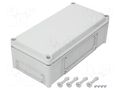 Enclosure: wall mounting; X: 190mm; Y: 380mm; Z: 130mm; EK; grey; IK08 FIBOX EKMB130G
