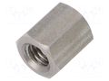 Screwed spacer sleeve; 15mm; Int.thread: M8; hexagonal DREMEC TFF-M8X15/DR1413