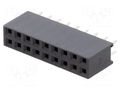 Connector: pin strips; socket; female; PIN: 18; straight; 3A; THT CONNFLY ZL262-18DG