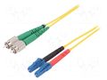 Fiber patch cord; FC/APC,LC/UPC; 5m; Optical fiber: 9/125um; Gold FIBRAIN FIBRAIN-PATCH-055