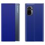 Sleep Case Bookcase Type Case with Smart Window for Xiaomi Redmi K40 Pro+ / K40 Pro / K40 / Poco F3 blue, Hurtel 5907769325007 5907769325007