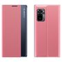 Sleep Case Bookcase Type Case with Smart Window for Xiaomi Redmi K40 Pro+ / K40 Pro / K40 / Poco F3 pink, Hurtel 5907769325014 5907769325014