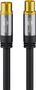 TV Antenna Cable (135 dB), 4x Shielded, 3 m, black - gold-plated, coaxial socket > coaxial plug 70378