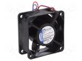 Fan: DC; axial; 24VDC; 60x60x25mm; 58m3/h; 44dBA; ball; 8500rpm; IP68 EBM-PAPST 634HHU