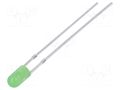 LED; green; 3mm; 750÷1120mcd; 30°; Front: convex; 2.8÷3.6VDC OPTOSUPPLY OSG5TA3E34B