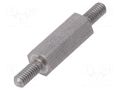 Screwed spacer sleeve; 12mm; Ext.thread: M2,5; hexagonal DREMEC TMM-M2.5X12/DR442