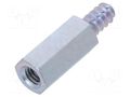 Screwed spacer sleeve; 15mm; Int.thread: M4; Ext.thread: ST4,2 DREMEC TFM-M4X15/226ST4.2