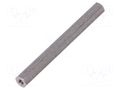 Screwed spacer sleeve; 50mm; Int.thread: M2,5; hexagonal DREMEC TFF-M2.5X50/DR142
