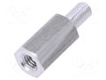 Screwed spacer sleeve; 10mm; Int.thread: M3; Ext.thread: M3 DREMEC TFM-M3X10/DR234