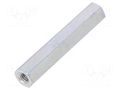 Screwed spacer sleeve; 40mm; Int.thread: M4; hexagonal; steel DREMEC TFF-M4X40/DR126