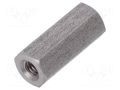 Screwed spacer sleeve; 12mm; Int.thread: M2,5; hexagonal DREMEC TFF-M2.5X12/DR142