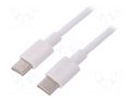 Cable; USB 2.0; USB C plug,both sides; 1m; white GOOBAY 2USB.C-1.0WH