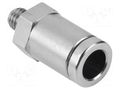 Straight push-in fitting; M5-AG; -20÷80°C; nickel-plated brass SCHMALZ SMZ.10.08.02.00201