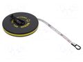 Measuring tape; L: 50m; Width: 15mm; ABS; measure MEDID MED.121050GF