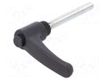 Lever; adjustable; Thread len: 70mm; Lever length: 63mm; -30÷130°C ELESA+GANTER ERX.63P-M8X70-C1