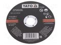 Cutting wheel; Ø: 125mm; Øhole: 22mm; Disc thick: 1.2mm; 12200rpm YATO YT-6103