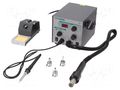Station: hot air; with knob; 100÷450°C; 0÷100l/min; ESD; Ch: 2 QUICK QUICK-706W