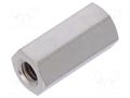 Screwed spacer sleeve; 12mm; Int.thread: M3; hexagonal; brass DREMEC TFF-M3X12/DR114