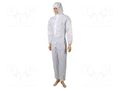 Protective coverall; Size: M; white; DT115; with a hood DELTA PLUS DEL-DT115TM