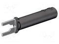 Connector: fork terminals; plug; 20A; black; Overall len: 37mm STÄUBLI B4-I/KS-21