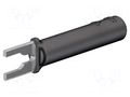 Connector: fork terminals; plug; 20A; black; Overall len: 37mm STÄUBLI B4-I/KS-21