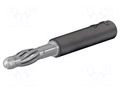 Connector: 4mm banana; plug; 30A; 30VAC; 60VDC; black; brass STÄUBLI LS410-I-21