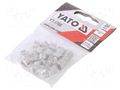 Threaded insert; stainless steel; M8; Pitch: 1.25; 20pcs. YATO YT-1766