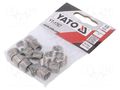 Threaded insert; stainless steel; M10; Pitch: 1.5; 15pcs. YATO YT-1767