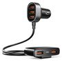 Joyroom fast car charger 5x USB 6.2 A with extension cable black (JR-CL03), Joyroom 6941237122353 6941237122353