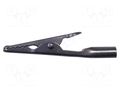 Crocodile clip; 10A; black; Grip capac: max.7.9mm; Contacts: steel MUELLER ELECTRIC BU-60BLACK